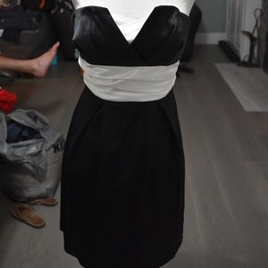 Trixxi Black & White Strapless Prom Dress